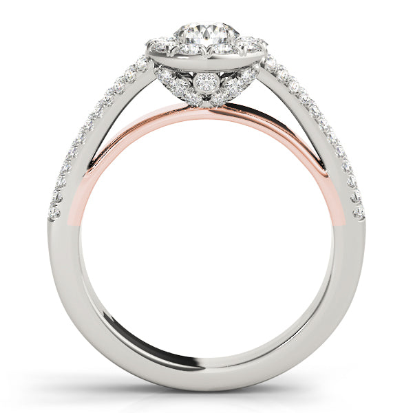Round Halo Diamond Engagement Ring · 0.69 ct tw