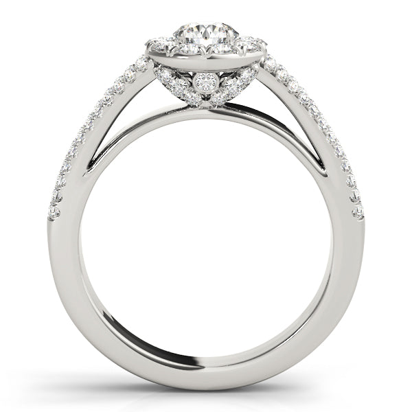 Round Halo Diamond Engagement Ring · 0.69 ct tw