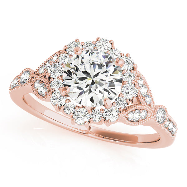 Round Halo Diamond Engagement Ring · 0.43 ct tw