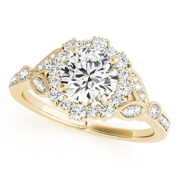 Round Halo Diamond Engagement Ring · 0.43 ct tw