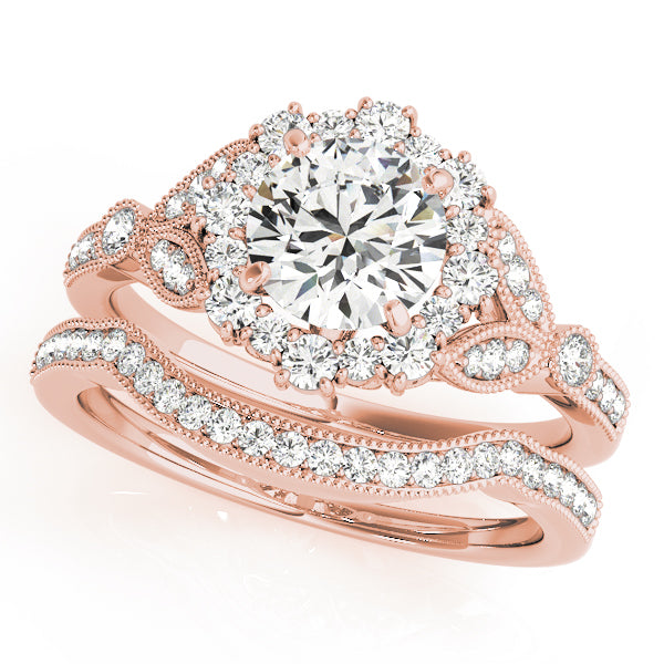 Round Halo Diamond Engagement Ring · 0.43 ct tw