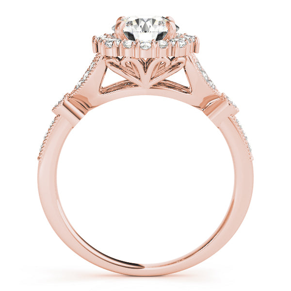Round Halo Diamond Engagement Ring · 0.43 ct tw