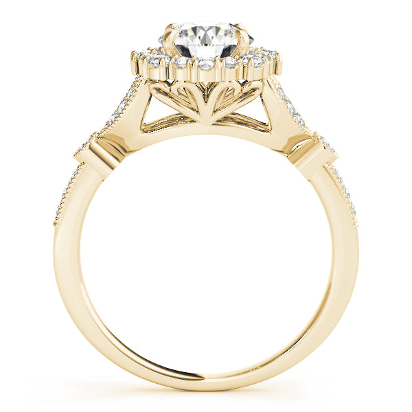 Round Halo Diamond Engagement Ring · 0.43 ct tw