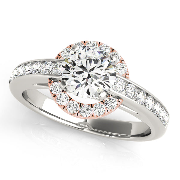Round Halo Diamond Engagement Ring · 0.43 ct tw