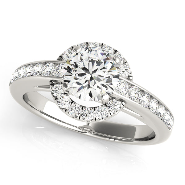 Round Halo Diamond Engagement Ring · 0.43 ct tw