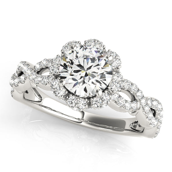 Round Halo Diamond Engagement Ring · 1.59 ct tw