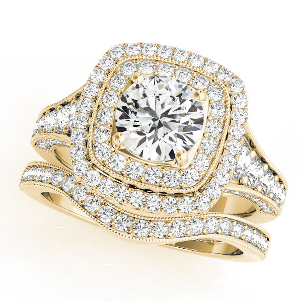 Round Halo Diamond Engagement Ring · 1.83 ct tw