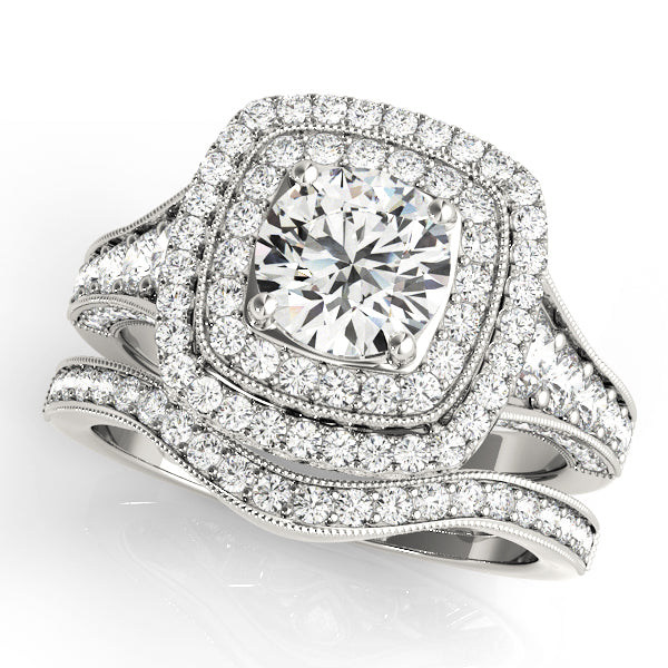 Round Halo Diamond Engagement Ring · 1.47 ct tw