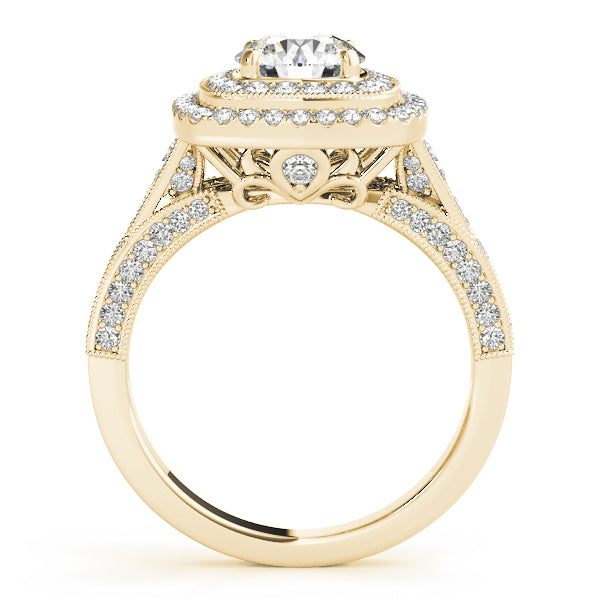 Round Halo Diamond Engagement Ring · 1.50 ct tw