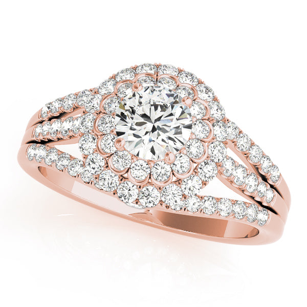 Round Halo Diamond Engagement Ring · 1.11 ct tw