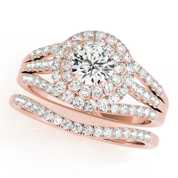 Round Halo Diamond Engagement Ring · 1.11 ct tw