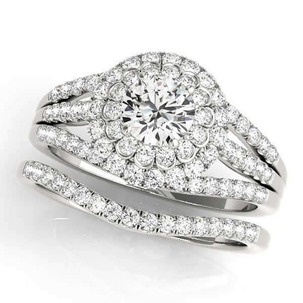 Round Halo Diamond Engagement Ring · 1.11 ct tw