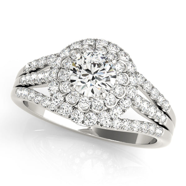Round Halo Diamond Engagement Ring · 1.11 ct tw
