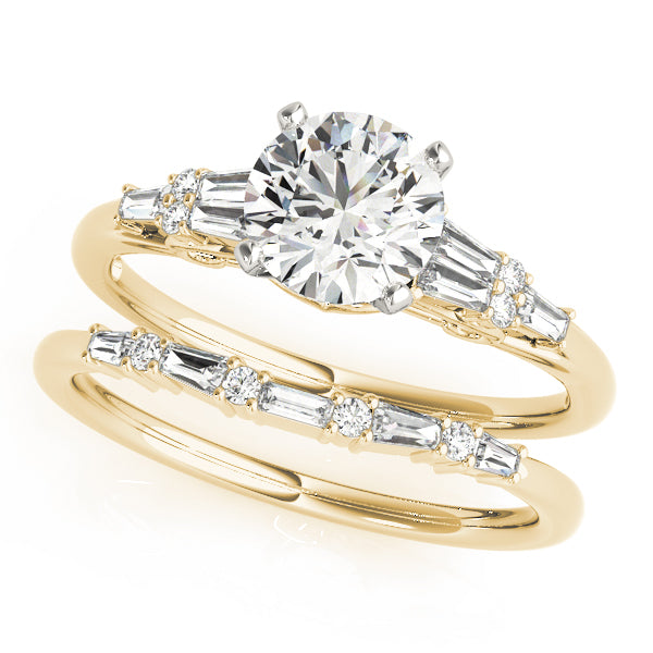 Baguette Fancy Shape Diamond Engagement Ring · 0.27 ct tw