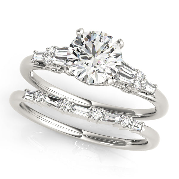 Baguette Fancy Shape Diamond Engagement Ring · 0.27 ct tw