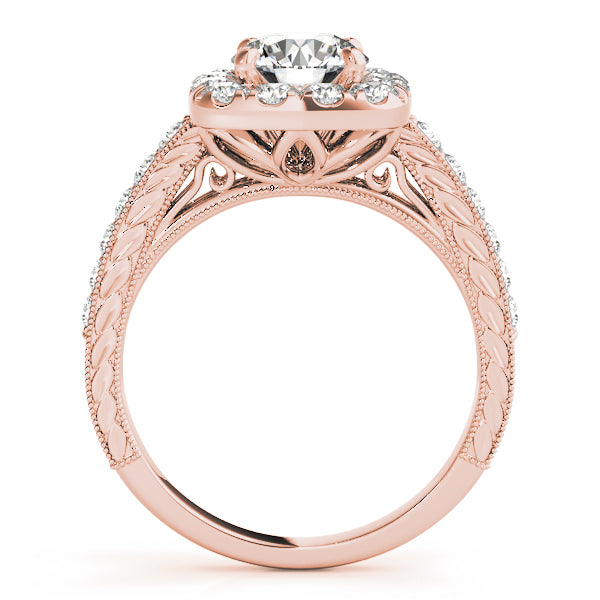 Round Halo Diamond Engagement Ring · 0.53 ct tw
