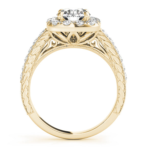 Round Halo Diamond Engagement Ring · 0.53 ct tw