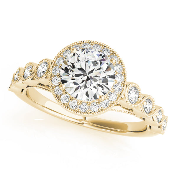 Round Halo Diamond Engagement Ring · 1.83 ct tw
