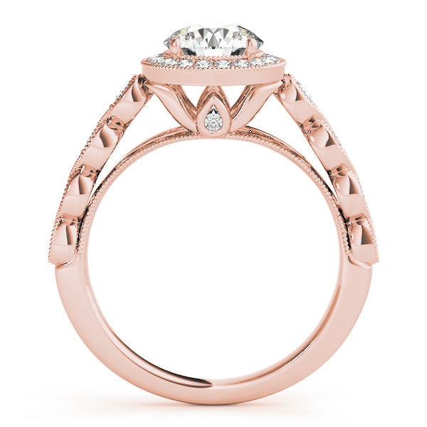 Round Halo Diamond Engagement Ring · 1.36 ct tw