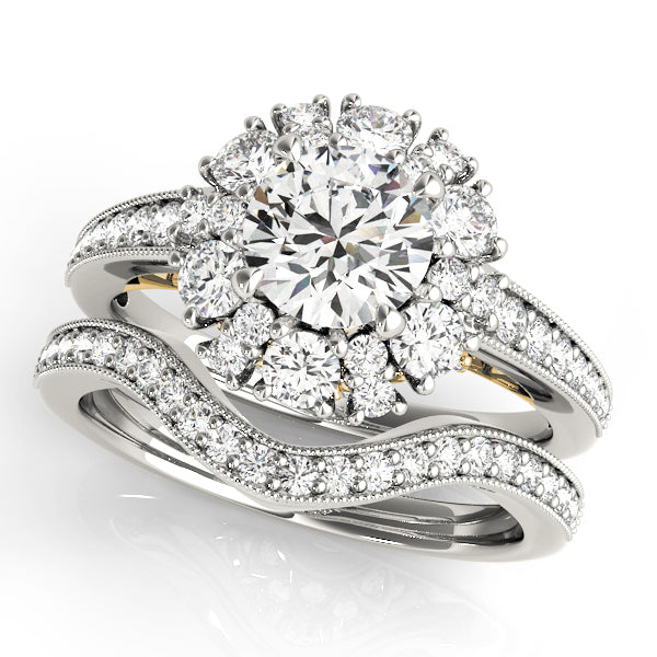 Round Halo Diamond Engagement Ring · 1.01 ct tw