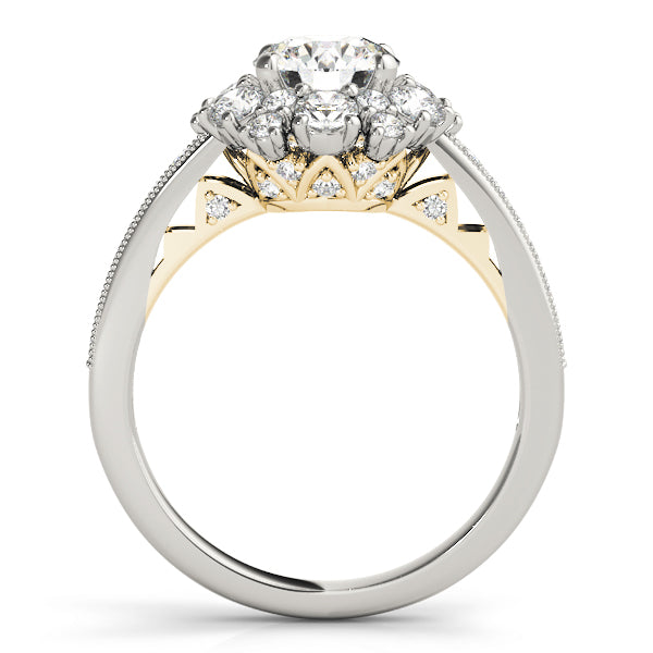 Round Halo Diamond Engagement Ring · 1.01 ct tw
