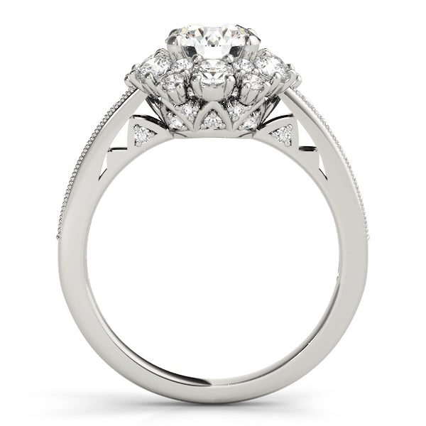 Round Halo Diamond Engagement Ring · 1.01 ct tw