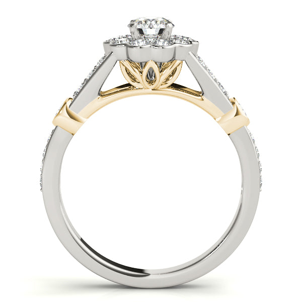 Round Halo Diamond Engagement Ring · 0.86 ct tw