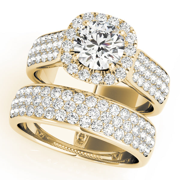 Round Halo Diamond Engagement Ring · 1.70 ct tw