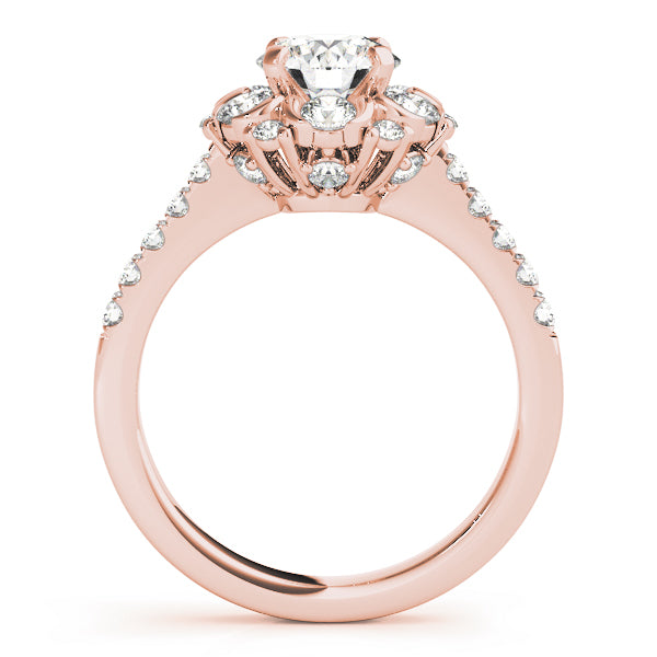 Round Halo Diamond Engagement Ring · 0.91 ct tw