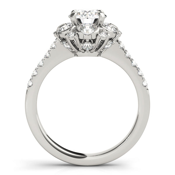 Round Halo Diamond Engagement Ring · 0.91 ct tw
