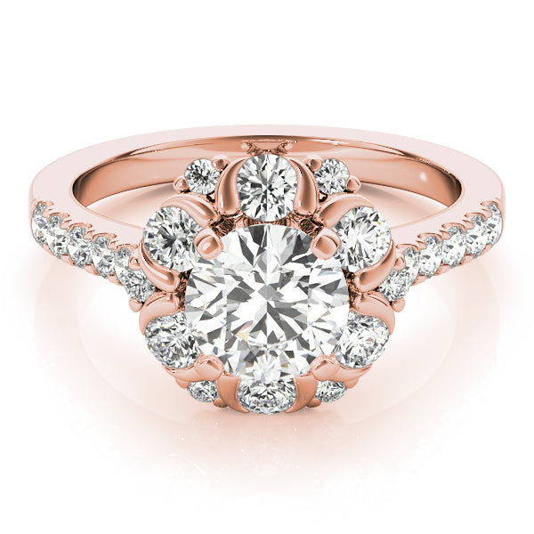 Round Halo Diamond Engagement Ring · 0.91 ct tw