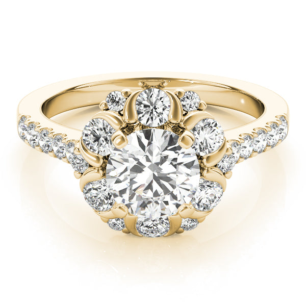 Round Halo Diamond Engagement Ring · 0.91 ct tw