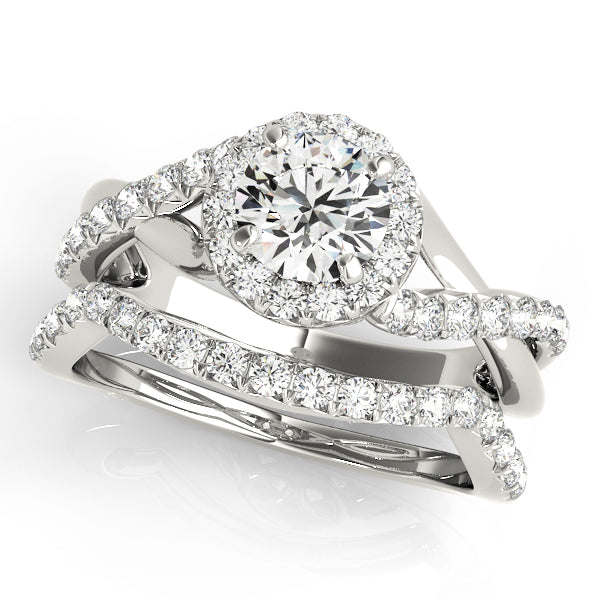 Round Halo Diamond Engagement Ring · 0.36 ct tw