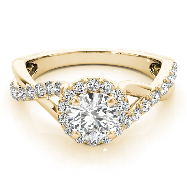 Round Halo Diamond Engagement Ring · 0.36 ct tw