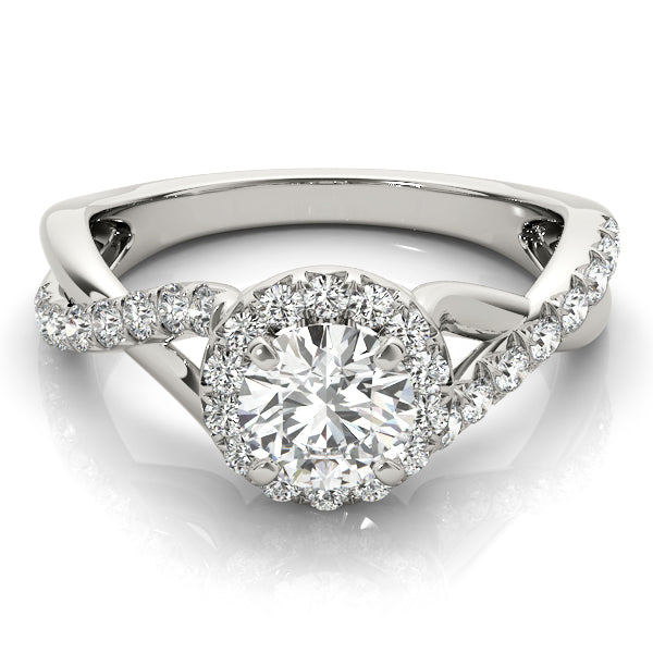 Round Halo Diamond Engagement Ring · 0.36 ct tw