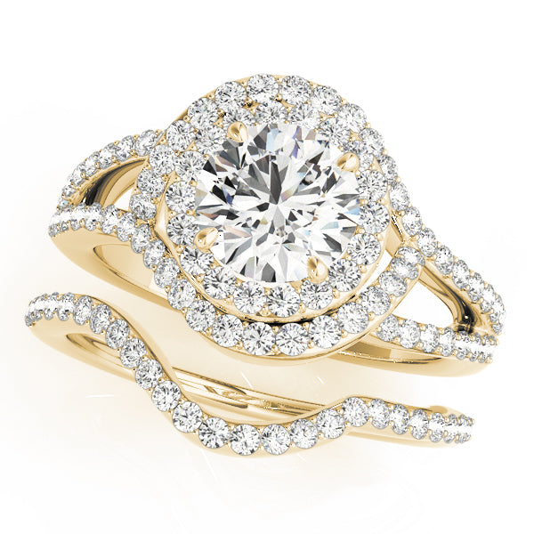 Round Halo Diamond Engagement Ring · 1.18 ct tw