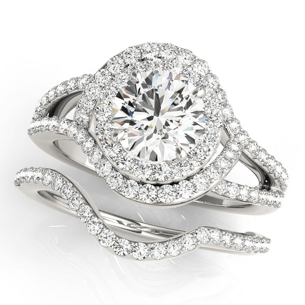 Round Halo Diamond Engagement Ring · 1.76 ct tw