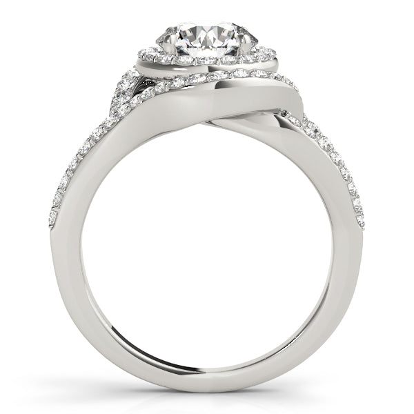 Round Halo Diamond Engagement Ring · 1.29 ct tw