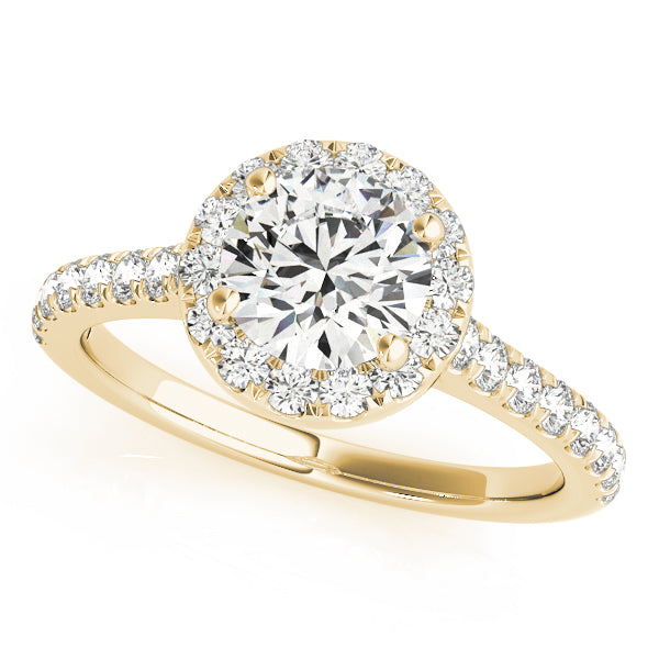 Round Halo Diamond Engagement Ring · 1.33 ct tw