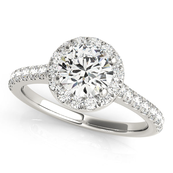 Round Halo Diamond Engagement Ring · 1.33 ct tw
