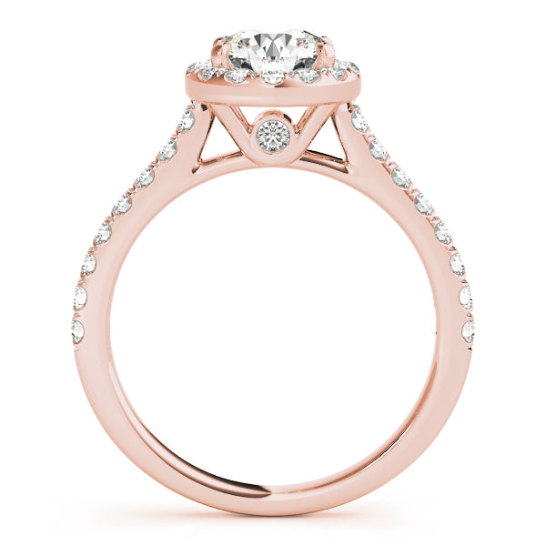 Round Halo Diamond Engagement Ring · 1.33 ct tw