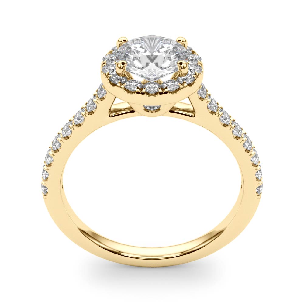 Round Halo Diamond Engagement Ring · 1.33 ct tw