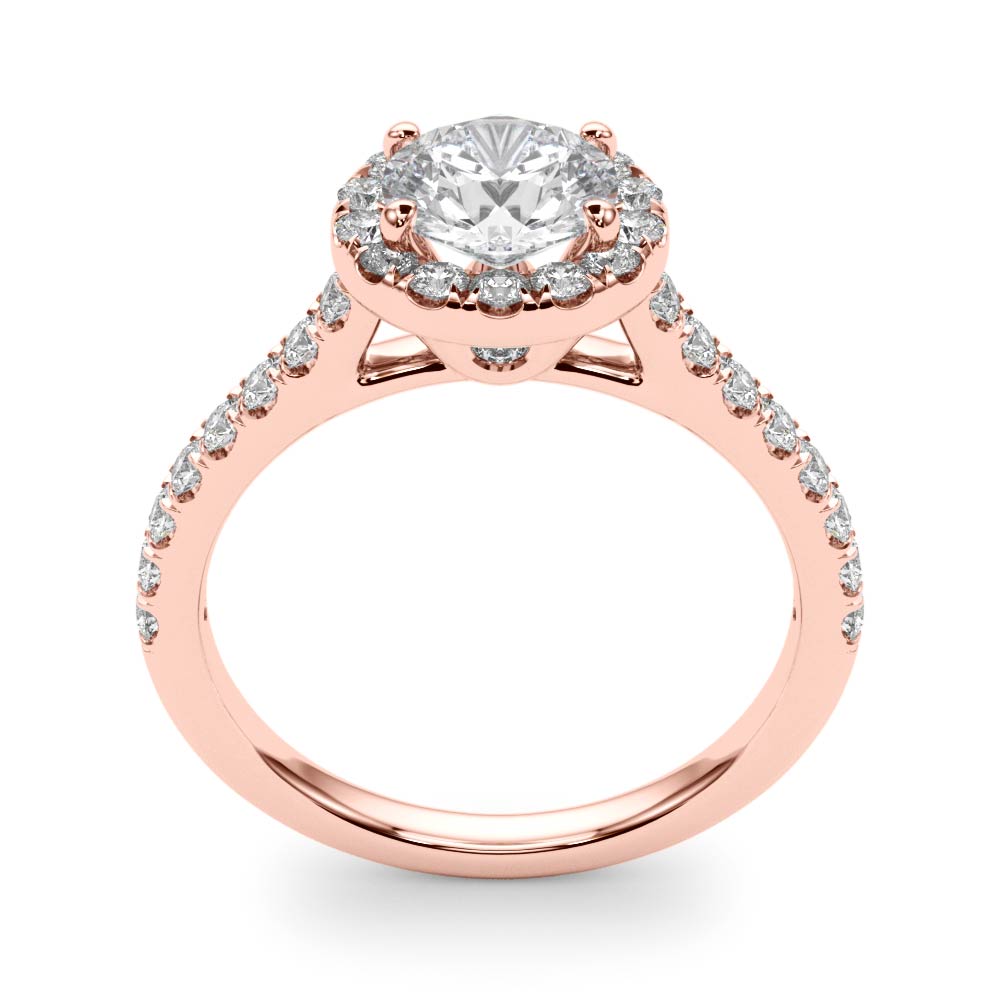 Round Halo Diamond Engagement Ring · 1.33 ct tw