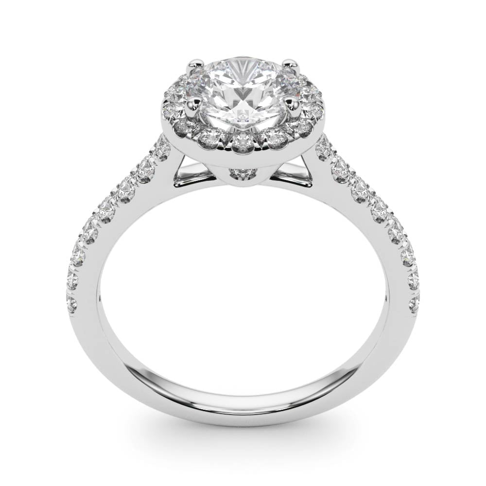 Round Halo Diamond Engagement Ring · 0.50 ct tw