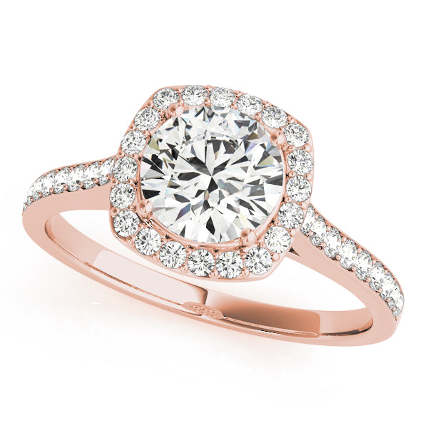 Round Halo Diamond Engagement Ring · 1.05 ct tw