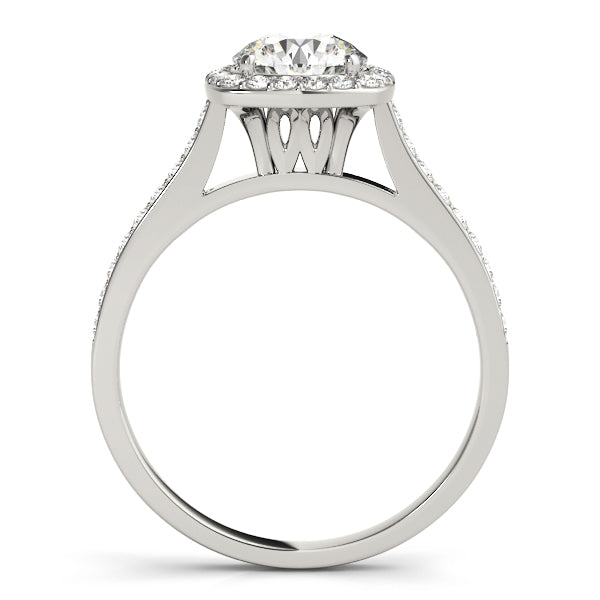 Round Halo Diamond Engagement Ring · 0.52 ct tw