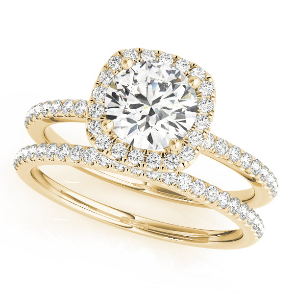 Round Halo Diamond Engagement Ring · 1.22 ct tw