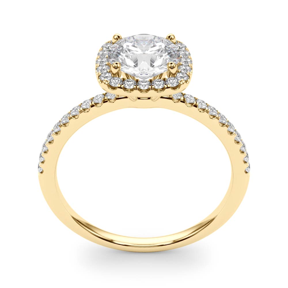 Round Halo Diamond Engagement Ring · 1.22 ct tw
