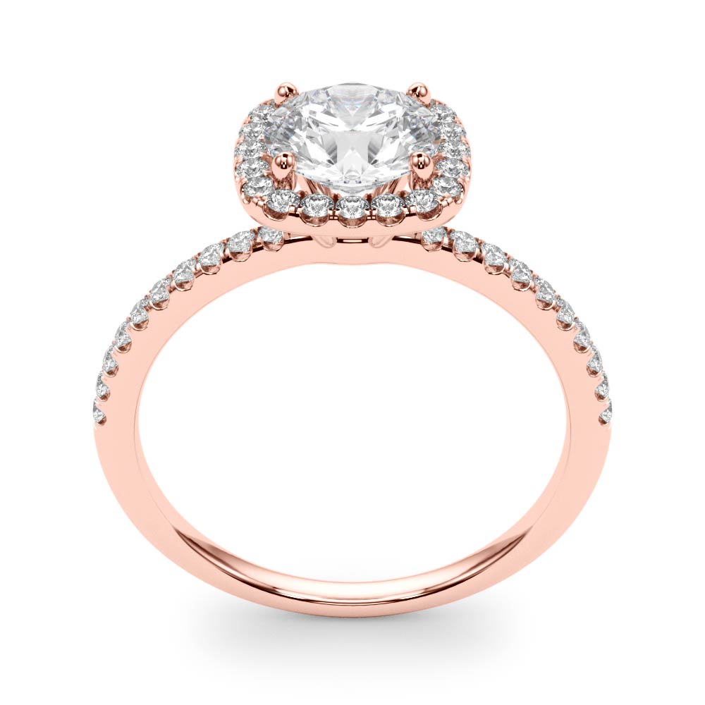 Round Halo Diamond Engagement Ring · 1.22 ct tw