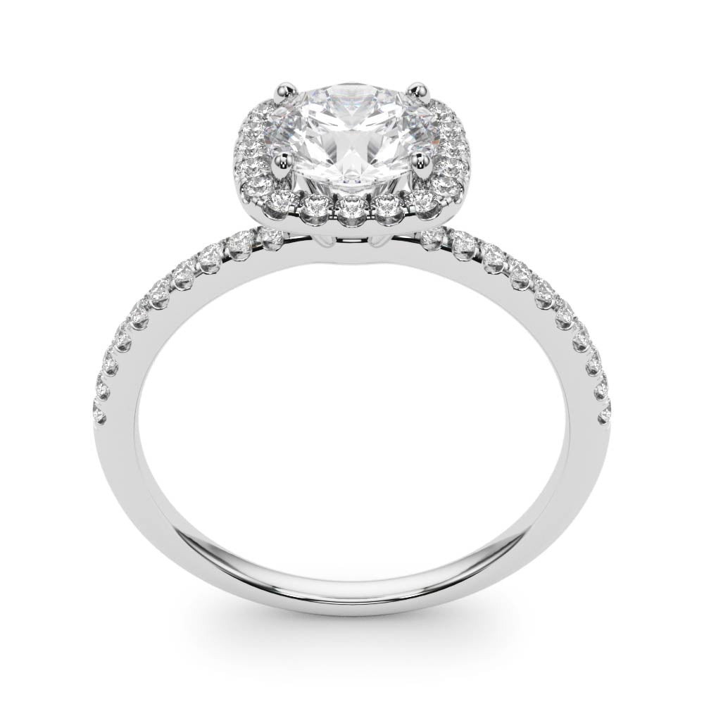Round Halo Diamond Engagement Ring · 0.43 ct tw